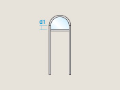 B3 Round arch with 1 dimension