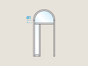 D3 Round arch with 1 dimension