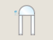 E3 Round arch with 1 dimension