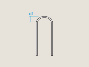 A4 Segmental arch with 1 dimension