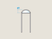 B4 Segmental arch with 1 dimension