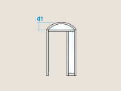 C4 Arc surbaissé avec 1 dimension