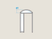 D4 Segmental arch with 1 dimension