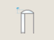 D4 Arc surbaissé avec 1 dimension