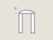 E4 Segmental arch with 1 dimension