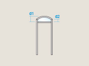 B5 Arc surbaissé avec 2 dimensions