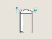 D5 Arc surbaissé avec 2 dimensions