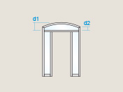 E5 Segmental arch with 2 dimensions