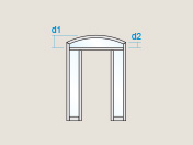 E5 Arc surbaissé avec 2 dimensions