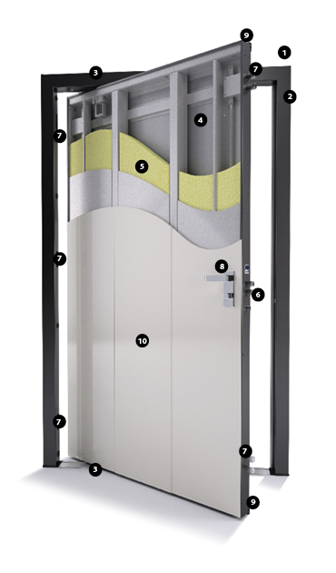 Porta blindata a bilico Di.Big altezza 400 cm