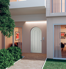 Exterior security doors 883 - arched door